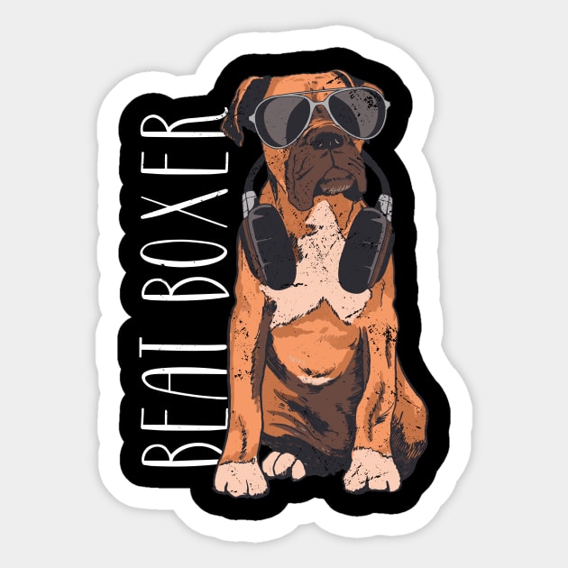 German Boxer - Beat Boxer Sticker by sweetczak